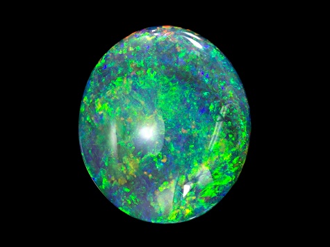 Australian Black Opal 13.1x11.4mm Oval Cabochon 4.57ct