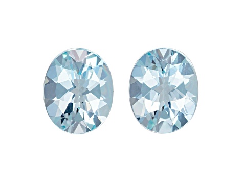 Aquamarine 11x8.9mm Oval Matched Pair 5.82ctw