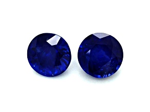Sapphire 10mm Round Matched Pair10.72ct