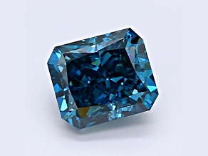 1.27ct Dark Blue Radiant Cut Lab-Grown Diamond VS2 Clarity IGI Certified