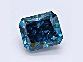 1.27ct Dark Blue Radiant Cut Lab-Grown Diamond VS2 Clarity IGI Certified
