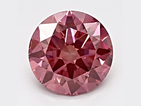 1.51ct Vivid Pink Round Lab-Grown Diamond VS2 Clarity IGI Certified