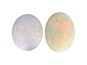 Crystal Opal Oval Cabochon Set of 2 10.50ctw