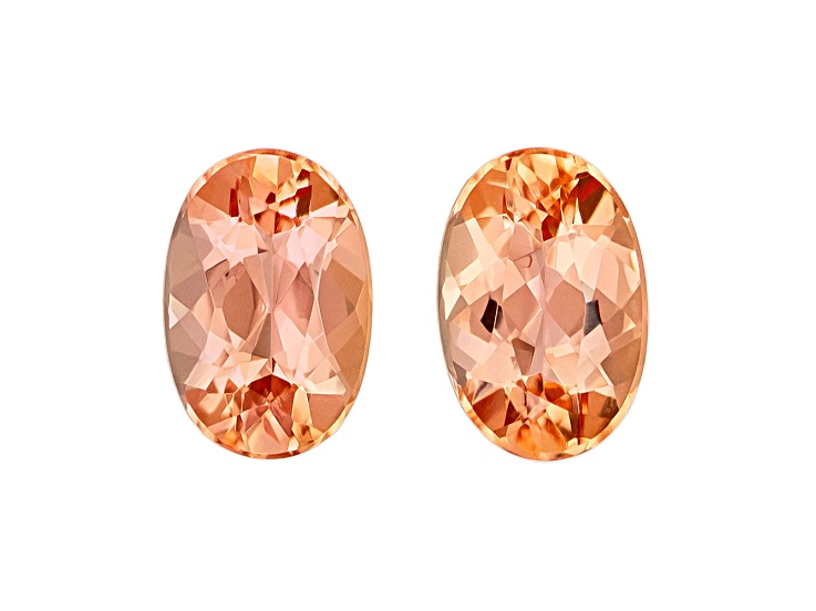 最適な材料 Imperial Topaz 5.9x4mm Oval Matched Pair 1.06ctw - 1B4ZPA | JTV トパーズ