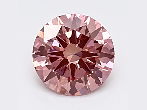 1.21ct Intense Pink Round Lab-Grown Diamond SI1 Clarity IGI Certified