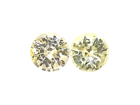 Yellow Sapphire Unheated 6mm Round Matched Pair 0.94ctw