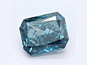 1.07ct Dark Blue Radiant Cut Lab-Grown Diamond SI1 Clarity IGI Certified