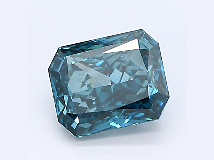 1.07ct Dark Blue Radiant Cut Lab-Grown Diamond SI1 Clarity IGI Certified