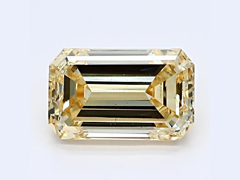 2.00ct Yellow Emerald Cut Lab-Grown Diamond VS2 Clarity IGI Certified