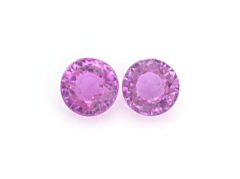 Pink Sapphire 5.1mm Round Matched Pair 1.38ctw