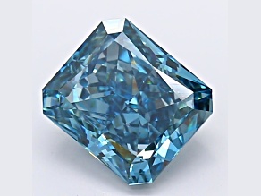 1.89ct Deep Blue Radiant Cut Lab-Grown Diamond VS2 Clarity IGI Certified