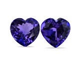 Tanzanite 9mm Heart Shape Matched Pair 5.99ctw