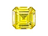 Yellow Sapphire Loose Gemstone 6.8x6.5mm Emerald Cut 1.80ct