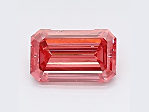 1.34ct Deep Pink Emerald Cut Lab-Grown Diamond VS1 Clarity IGI Certified