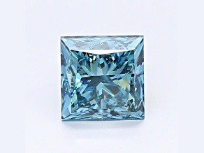1.12ct Intense Blue Princess Cut Lab-Grown Diamond SI2 Clarity IGI Certified
