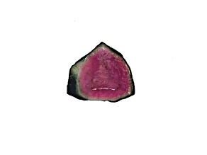 Watermelon Tourmaline 23.5x20.5mm Free-Form Slice 17.77ct
