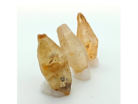 Sri Lankan Natural Yellow Sapphire Crystal Set of 3