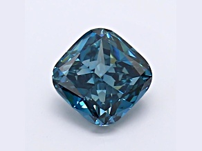 1.02ct Dark Blue Cushion Lab-Grown Diamond VS2 Clarity IGI Certified