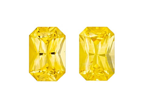 Yellow Sapphire 6x4mm Radiant Cut Matched Pair 1.33ctw