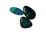 Opal on Ironstone Free-Form Doublet Set of 3 4.90ctw