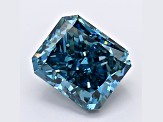 1.70ct Dark Blue Radiant Cut Lab-Grown Diamond SI1 Clarity IGI Certified