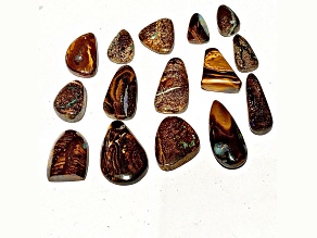 Boulder Opal Free-Form Cabochon Set of 15 153ctw