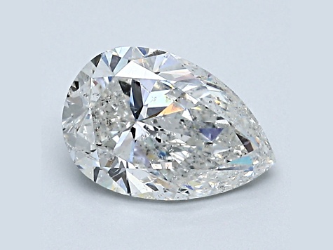 1.71ct White Pear Mined Diamond G Color, SI2, GIA Certified