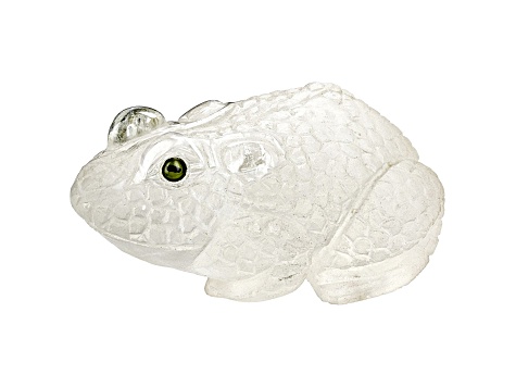 Rock Crystal Quartz Frog Carving 3.25x2.35x1.41 Inch 1257.87ct