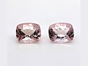 Morganite 11x9mm Cushion Matched Pair 7.74ctw