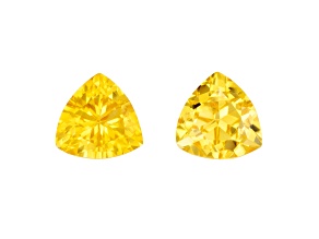 Yellow Sapphire 4.5mm Trillion Matched Pair 0.79ctw