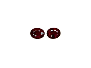 Ruby 7.7x6.3mm Oval Matched Pair 4ctw
