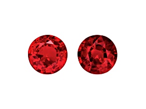 Ruby 4.9mm Round Matched Pair 1.01ctw