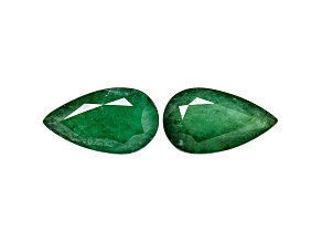 Emerald 23.7x13.5mm Pear Shape Matched Pair 35.50ctw