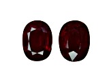 Ruby 10.3x7.6mm Oval Matched Pair 7.1ctw