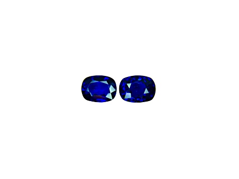 Sapphire 10.9x8.5mm Cushion Matched Pair 10.04ctw