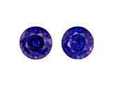 Purple Sapphire 4.4mm Round Matched Pair 0.87ctw
