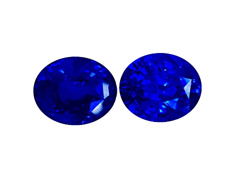 Sapphire 9.8x8.3mm Oval Matched Pair 9.41ctw