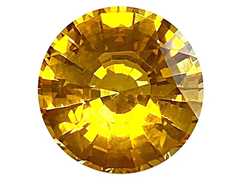 Yellow Sapphire Loose Gemstone 9.5mm Round 3.78ct