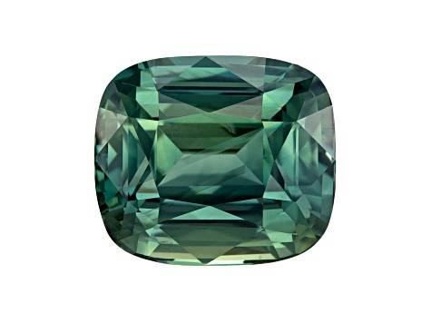 Blue-Green Sapphire Loose Gemstone 8.3x7.2mm Cushion 3.20ct