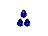 Tanzanite 5x4mm Pear Shape Set of 3 0.66ctw