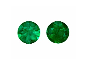 Brazilian Emerald 4mm Round Matched Pair 0.42ctw