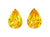 Yellow Sapphire 8.7x6.1mm Pear Shape Matched Pair 3.06ctw