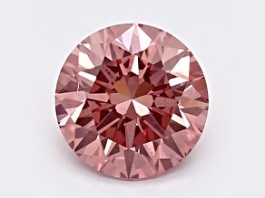1.51ct Vivid Pink Round Lab-Grown Diamond SI1 Clarity IGI Certified