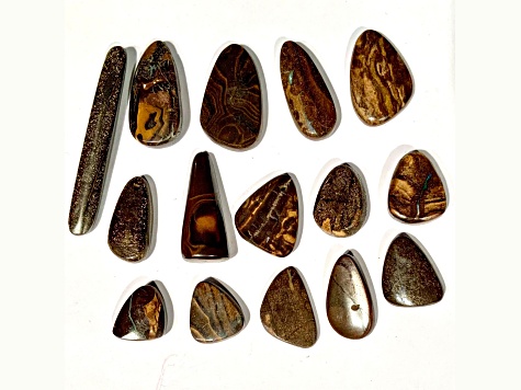 Australian Boulder Opal Free-Form Cabochon Set of 15 140.00ctw