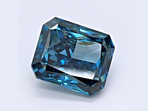 1.29ct Dark Blue Radiant Cut Lab-Grown Diamond VS2 Clarity IGI Certified