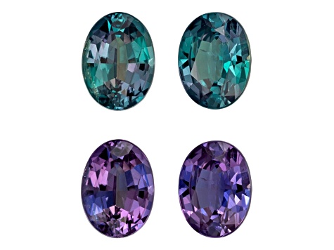 Alexandrite 5.0x3.7mm Oval Matched Pair 0.73ctw