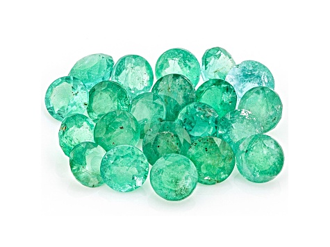 Madagascar Emerald 3.8mm Round Set of 21 6.24ctw