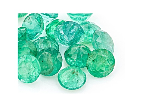 Madagascar Emerald 3.8mm Round Set of 21 6.24ctw