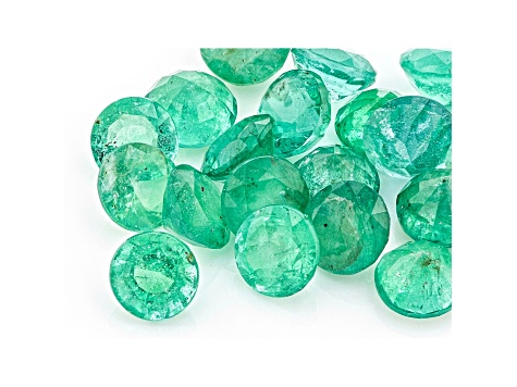Madagascar Emerald 3.8mm Round Set of 21 6.24ctw