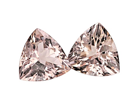 Morganite 7mm Trillion Matched Pair 1.60ctw